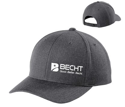 Picture of Sport-Tek Yupoong Curve Bill Snapback Cap - Dark Heather Grey