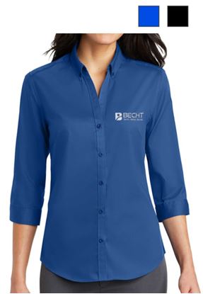 Picture of Port Authority® Ladies 3/4-Sleeve SuperPro™ Twill Shirt